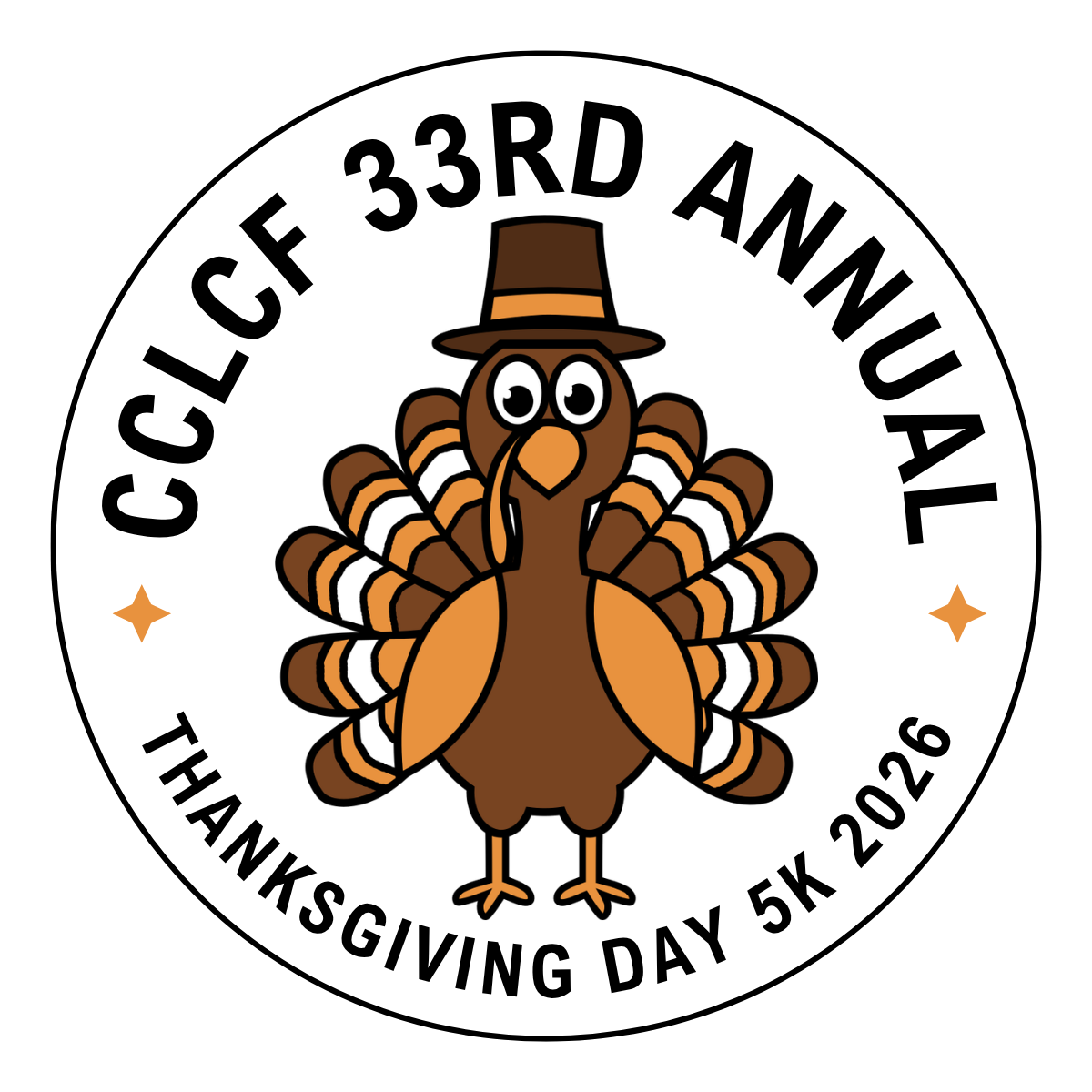CCLCF 33rd Annual Thanksgiving Day 5K 2026 Logo
